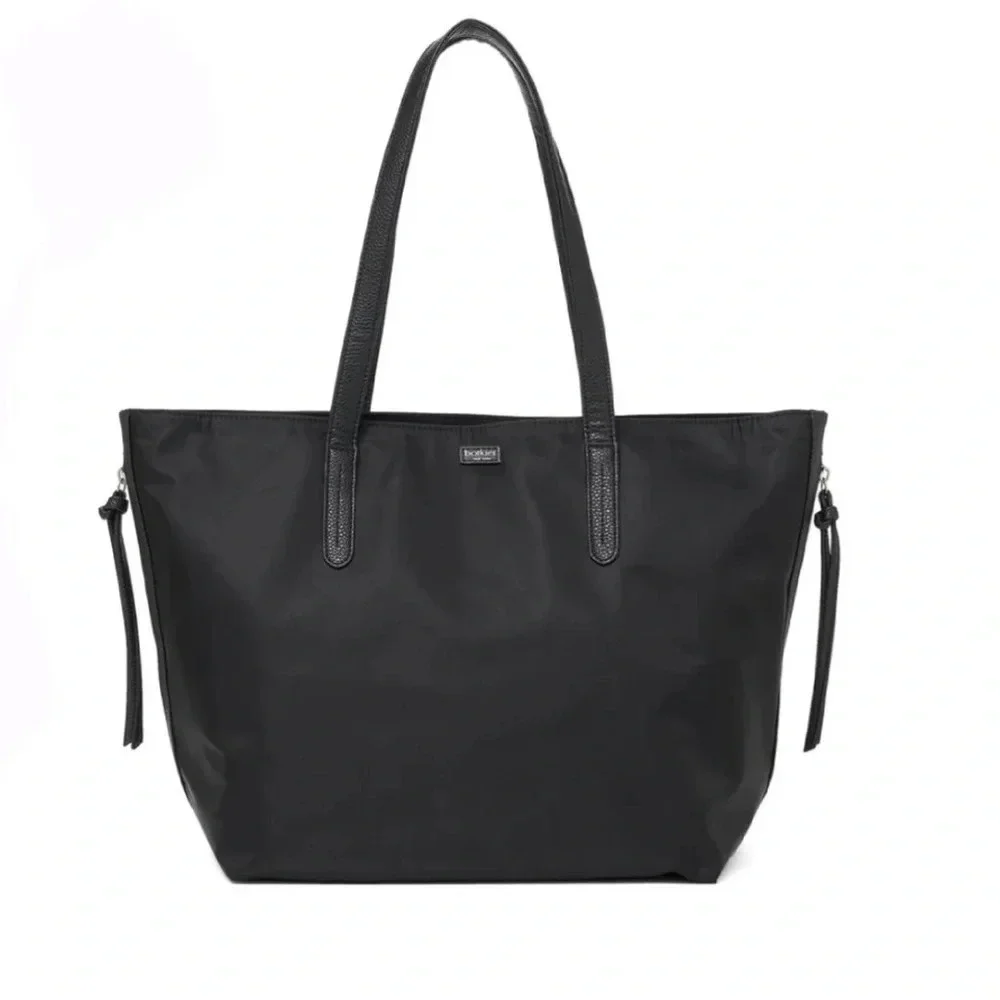 Botkier black leather nylon tote